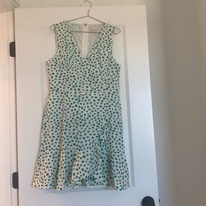 Rebecca Taylor dress size 8 cream with turquoise flowers